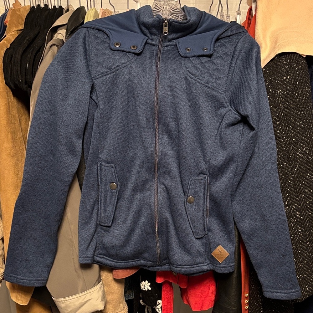 Eddie Bauer Full-Zip Quilted Hooded Sweatshirt